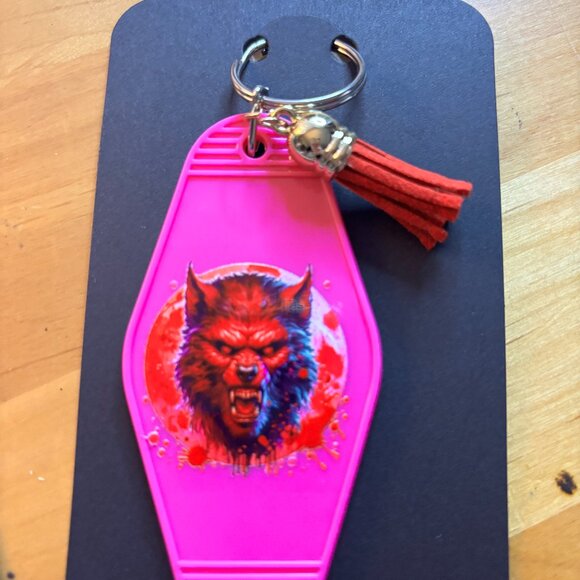 Hand Crafted Accessories - Werewolf key chain handcrafted by me